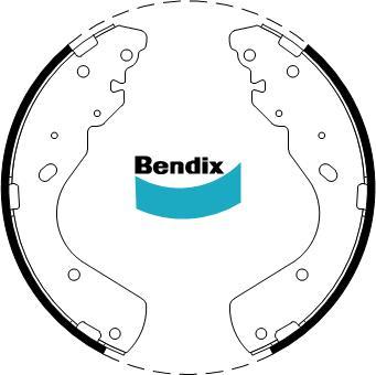 BENDIX BS1769 - Комплект тормозных колодок, барабанные unicars.by