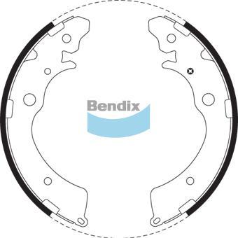 BENDIX BS1764 - Комплект тормозных колодок, барабанные unicars.by