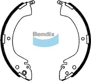 BENDIX BS1760 - Комплект тормозных колодок, барабанные unicars.by