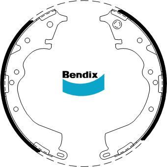 BENDIX BS1768 - Комплект тормозных колодок, барабанные unicars.by