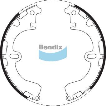 BENDIX BS1704 - Комплект тормозных колодок, барабанные unicars.by