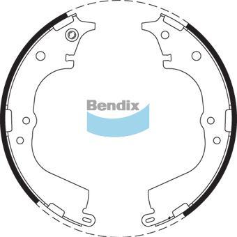 BENDIX BS1714 - Комплект тормозных колодок, барабанные unicars.by