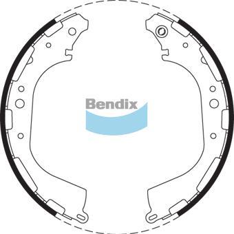 BENDIX BS1726 - Комплект тормозных колодок, барабанные unicars.by