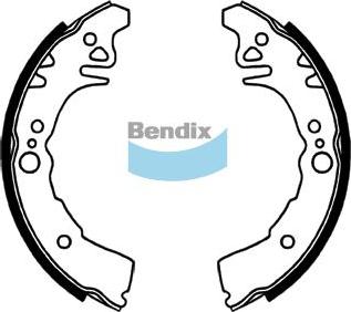 BENDIX BS1772 - Комплект тормозных колодок, барабанные unicars.by