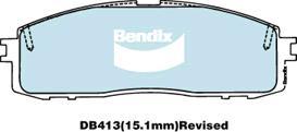 BENDIX DB413 GCT - Тормозные колодки, дисковые, комплект unicars.by