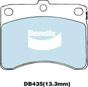 BENDIX DB435 GCT - Тормозные колодки, дисковые, комплект unicars.by