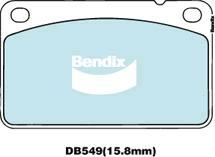 BENDIX DB549 GCT - Тормозные колодки, дисковые, комплект unicars.by