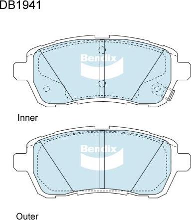 BENDIX DB1941 4WD - Тормозные колодки, дисковые, комплект unicars.by