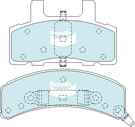 BENDIX DB1900 GCT - Тормозные колодки, дисковые, комплект unicars.by