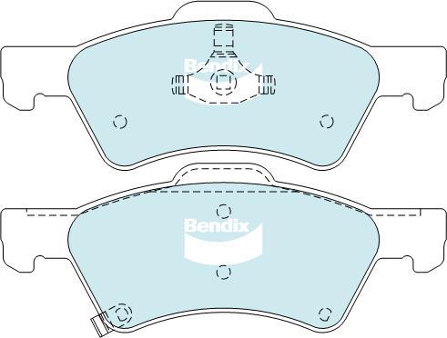 BENDIX DB1901 GCT - Тормозные колодки, дисковые, комплект unicars.by