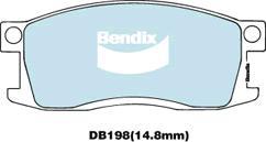 BENDIX DB198 GCT - Тормозные колодки, дисковые, комплект unicars.by