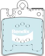 BENDIX DB1457 GCT - Тормозные колодки, дисковые, комплект unicars.by