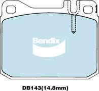 BENDIX DB143 GCT - Тормозные колодки, дисковые, комплект unicars.by