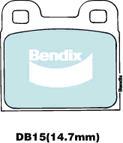 BENDIX DB15 GCT - Тормозные колодки, дисковые, комплект unicars.by