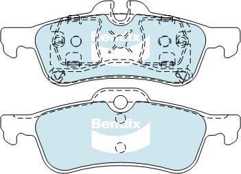 BENDIX DB1687 GCT - Тормозные колодки, дисковые, комплект unicars.by