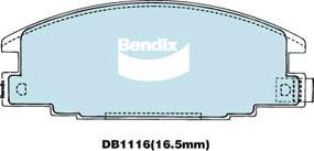 BENDIX DB1116 4WD - Тормозные колодки, дисковые, комплект unicars.by