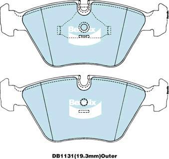 BENDIX DB1131 GCT - Тормозные колодки, дисковые, комплект unicars.by