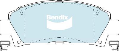 BENDIX DB1352 GCT - Тормозные колодки, дисковые, комплект unicars.by