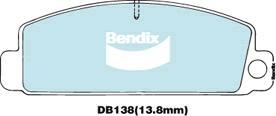 BENDIX DB138 GCT - Тормозные колодки, дисковые, комплект unicars.by