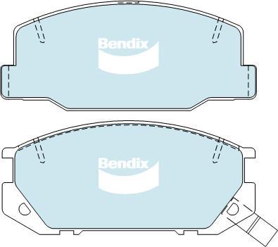 BENDIX DB1208 GCT - Тормозные колодки, дисковые, комплект unicars.by