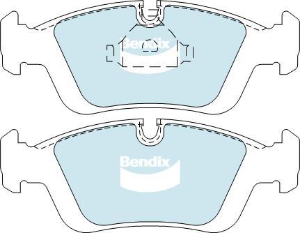 BENDIX DB1224 GCT - Тормозные колодки, дисковые, комплект unicars.by