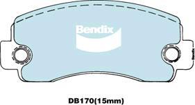 BENDIX DB170 GCT - Тормозные колодки, дисковые, комплект unicars.by