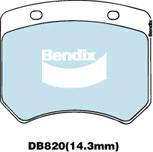 BENDIX DB820 GCT - Тормозные колодки, дисковые, комплект unicars.by