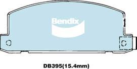 BENDIX DB395 GCT - Тормозные колодки, дисковые, комплект unicars.by