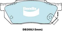 BENDIX DB300 GCT - Тормозные колодки, дисковые, комплект unicars.by