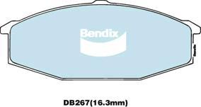 BENDIX DB267 GCT - Тормозные колодки, дисковые, комплект unicars.by