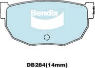 BENDIX DB284 GCT - Тормозные колодки, дисковые, комплект unicars.by