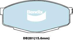 BENDIX DB281 GCT - Тормозные колодки, дисковые, комплект unicars.by