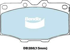 BENDIX DB288 4WD - Тормозные колодки, дисковые, комплект unicars.by