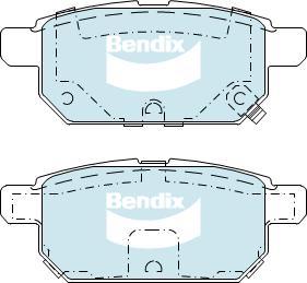 BENDIX DB2364 GCT - Тормозные колодки, дисковые, комплект unicars.by