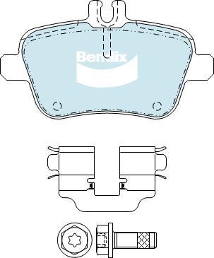 BENDIX DB2318 EURO+ - Тормозные колодки, дисковые, комплект unicars.by