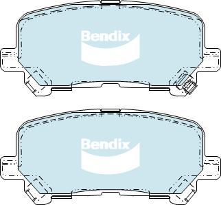 BENDIX DB2290 4WD - Тормозные колодки, дисковые, комплект unicars.by