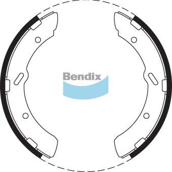 BENDIX DS6653 - Комплект тормозных колодок, барабанные unicars.by