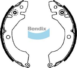 BENDIX DS6674 - Комплект тормозных колодок, барабанные unicars.by