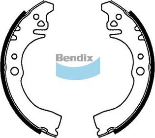 BENDIX DS0042 - Комплект тормозных колодок, барабанные unicars.by