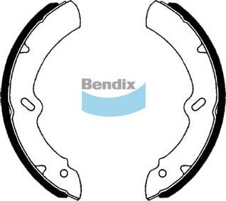 BENDIX DS0016 - Комплект тормозных колодок, барабанные unicars.by