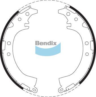 BENDIX DS2333 - Комплект тормозных колодок, барабанные unicars.by