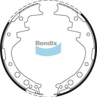 BENDIX DS2259 - Комплект тормозных колодок, барабанные unicars.by