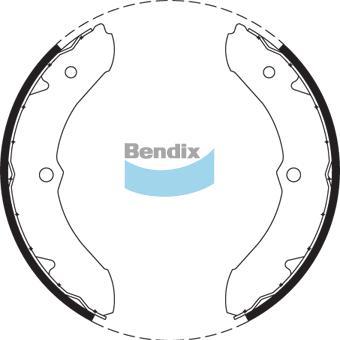 BENDIX DS2255 - Комплект тормозных колодок, барабанные unicars.by