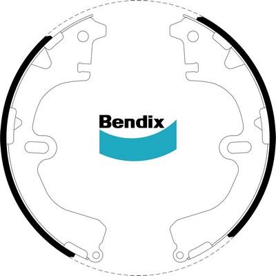 Bendix-AU BS1490 - Комплект тормозных колодок, барабанные unicars.by