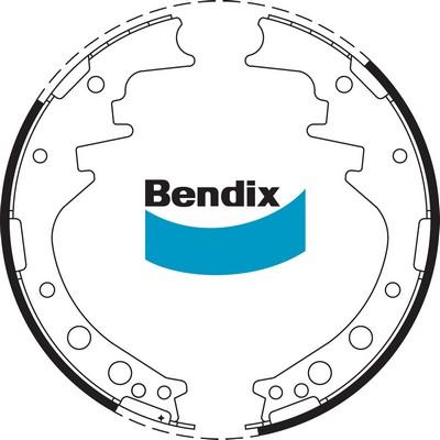 Bendix-AU BS1405 - Комплект тормозных колодок, барабанные unicars.by