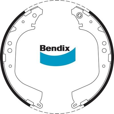 Bendix-AU BS1660 - Комплект тормозных колодок, барабанные unicars.by