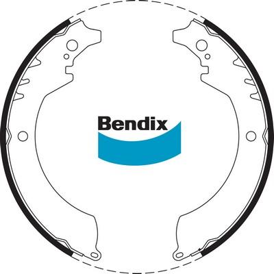 Bendix-AU BS1607 - Комплект тормозных колодок, барабанные unicars.by