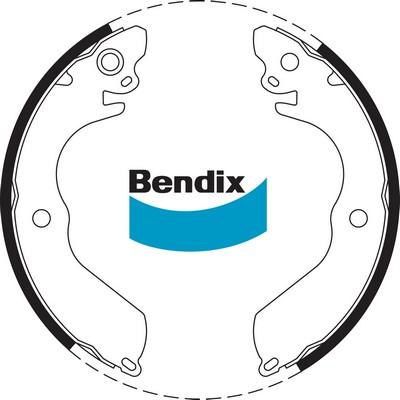 Bendix-AU BS1681 - Комплект тормозных колодок, барабанные unicars.by