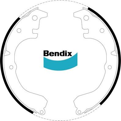 Bendix-AU BS1189 - Комплект тормозных колодок, барабанные unicars.by