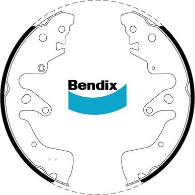 Bendix-AU BS1861 - Комплект тормозных колодок, барабанные unicars.by